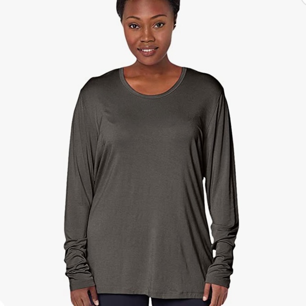 NWT Cherokee UnderScrub Undershirt Soft Crew Neck XS Gray
